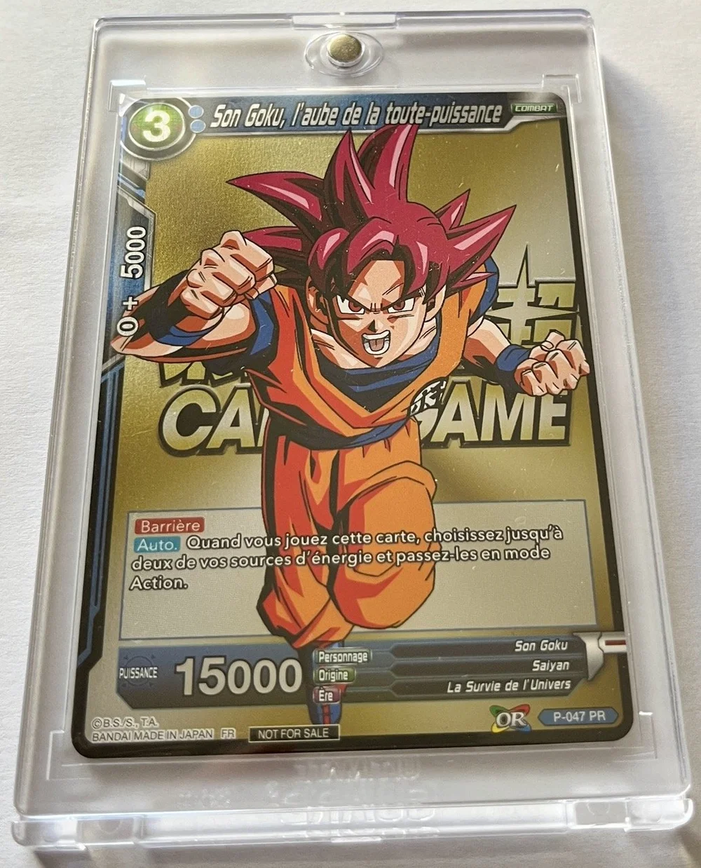 Dragon Ball Super Card Game P-047 PR Laser Gold Anniversary Box